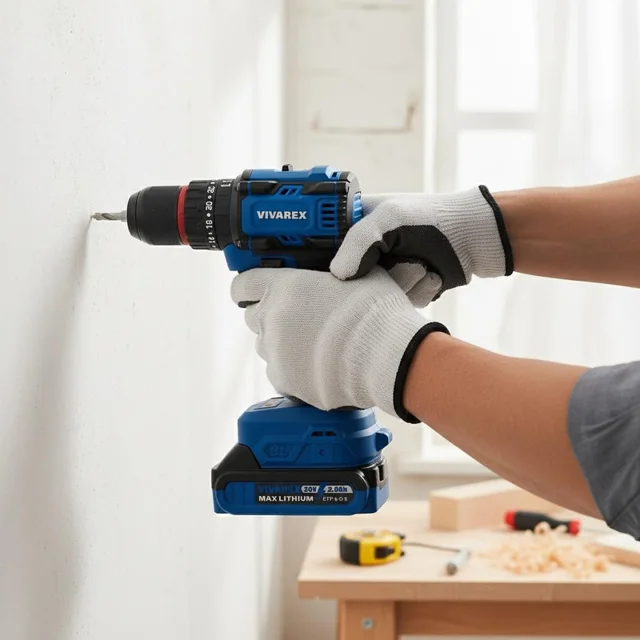 دریل چکشی براشلس 10 میلی متری 20 ولت ویوارکس مدل VR2010V-IBL 101560348